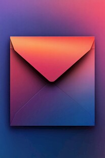 彩色渐变立体信封图标