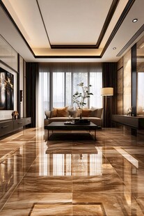 现代奢华客厅家居装饰展示