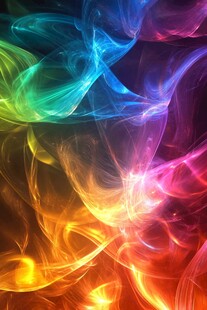 绚丽多彩流动光影背景图