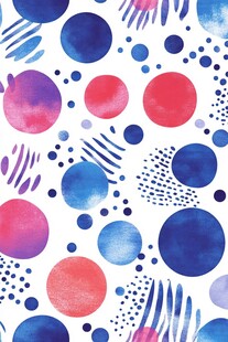 水彩几何图案无缝背景图