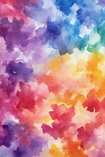 多彩水彩抽象背景图案
