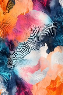 梦幻多彩抽象纹理图案