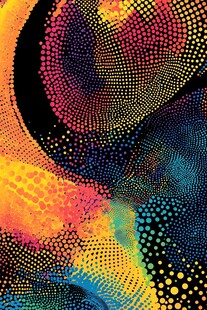 绚丽波点抽象艺术图案