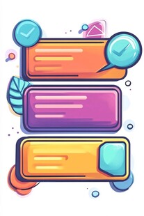 多彩交互按钮插画设计