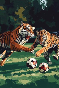 双虎绿茵激战足球