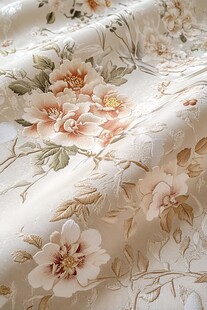 复古花卉图案精美织物