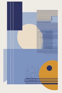 抽象几何图案艺术插画