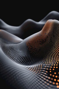 三维粒子波动抽象艺术图