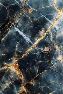 蓝金大理石纹理特写