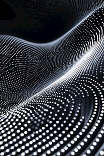 科技感点阵波浪抽象背景图