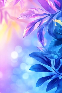 梦幻蓝紫系植物背景图