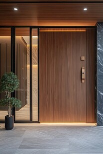 现代简约风格木质入户门