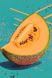 切开的香甜哈密瓜