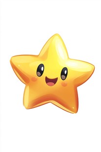可爱笑脸五角星插画