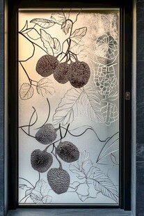 荔枝图案玻璃门