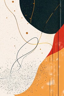 抽象几何艺术风插画作品