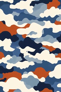 迷彩云朵图案设计素材