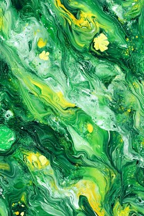 绿色流体艺术抽象纹理图案