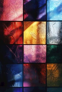 多彩纹理玻璃艺术图案