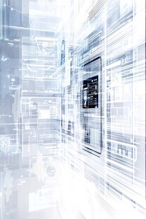 科技感未来办公空间场景