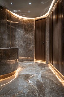 现代奢华大理石玄关设计