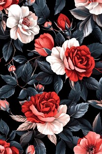 复古风花卉图案