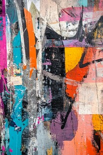 抽象多彩涂鸦艺术画作