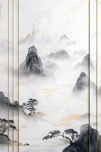 水墨山水意境背景图