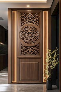 中式雕花木门尽显典雅