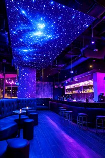 梦幻星空主题酒吧场景