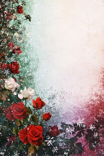 梦幻玫瑰花卉背景图
