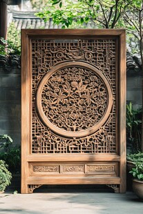 中式木雕屏风 尽显古韵之美