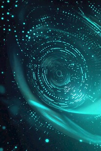 科技感蓝色数据旋涡背景