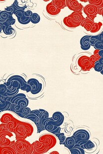中式云纹图案背景设计