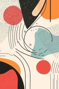 抽象几何图案艺术插画