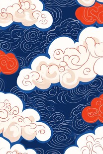 中式云纹图案 传统风背景