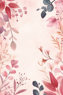 浪漫花卉边框背景图