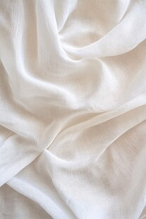 轻柔白色绸布纹理特写