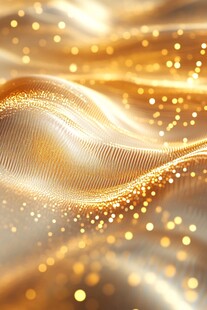 金色闪耀波浪纹理背景图