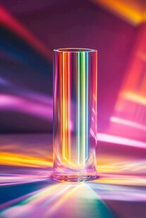 彩虹光柱玻璃杯奇幻光影