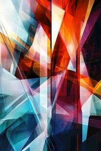 炫彩几何抽象动感背景图
