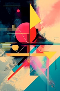 抽象几何艺术创意画作
