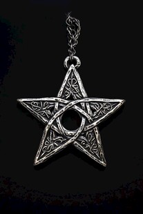 银色五角星形神秘吊坠