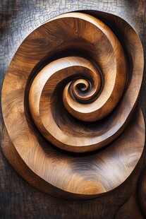 木质螺旋艺术雕塑