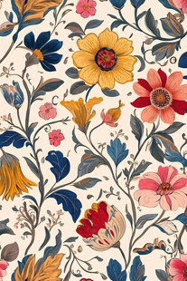 复古花卉图案精美纹样