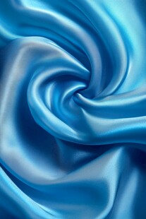 蓝色绸缎的优雅旋绕