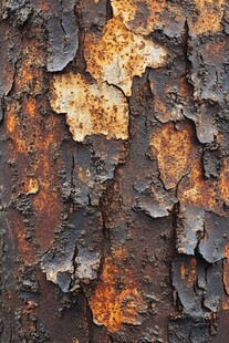 剥落铁锈纹理特写