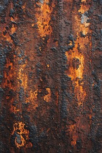 生锈金属表面纹理特写
