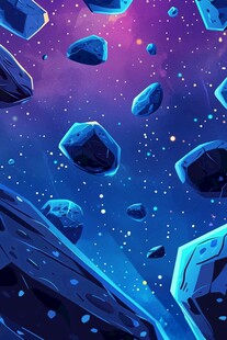 梦幻宇宙中的陨石与飞船