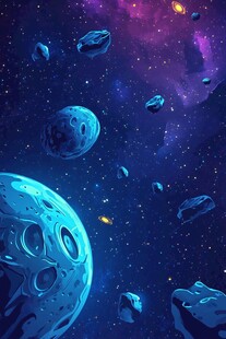 梦幻宇宙中的星球与陨石